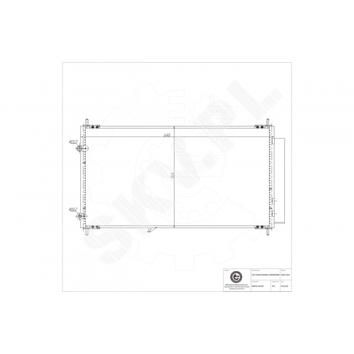 Condenseur de Climatisation Pour Toyota Yaris 884600D420 8846012590