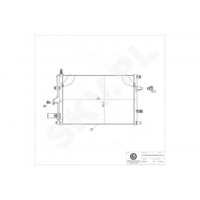 Condenseur de Climatisation Pour Volvo S60 I S80 V70 II XC70 30676602 31101324