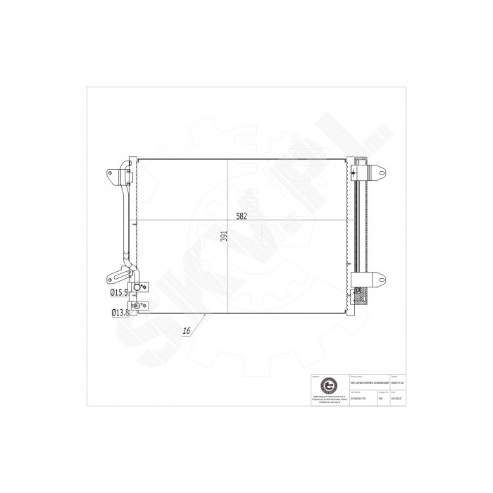 Condenseur de Climatisation Pour VW Beetle Jetta IV 5C0816411 5C0820411