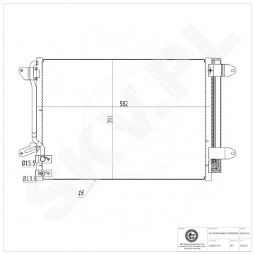 Condenseur de Climatisation Pour VW Beetle Jetta IV 5C0816411 5C0820411