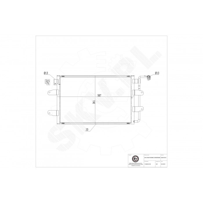 Condenseur de Climatisation Pour VW New Beetle 1C0820413B 1C0820413C 1C0820413D