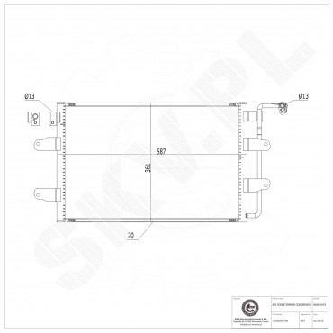 Condenseur de Climatisation Pour VW New Beetle 1C0820413B 1C0820413C 1C0820413D
