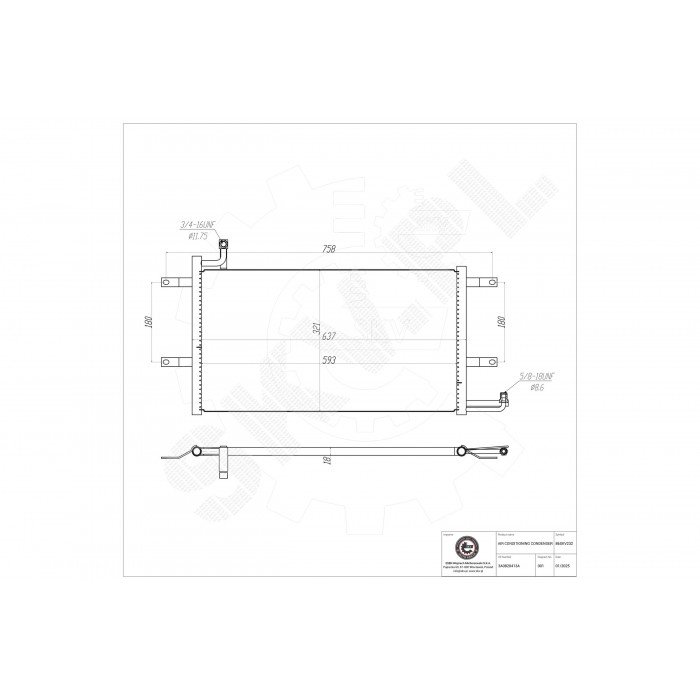 Condenseur de Climatisation Pour VW Passat 3A0820413 3A0820413A