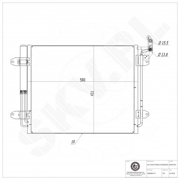 Condenseur de Climatisation Pour VW Tiguan 5N0820411C 5N0820411D 5N0820411E