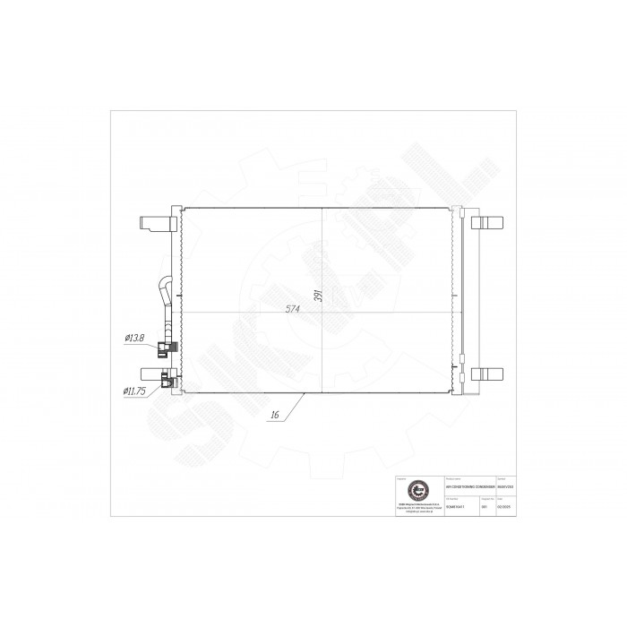 Condenseur de Climatisation Pour VW Tiguan 5QM816411 5QM816411A 5QM816411B