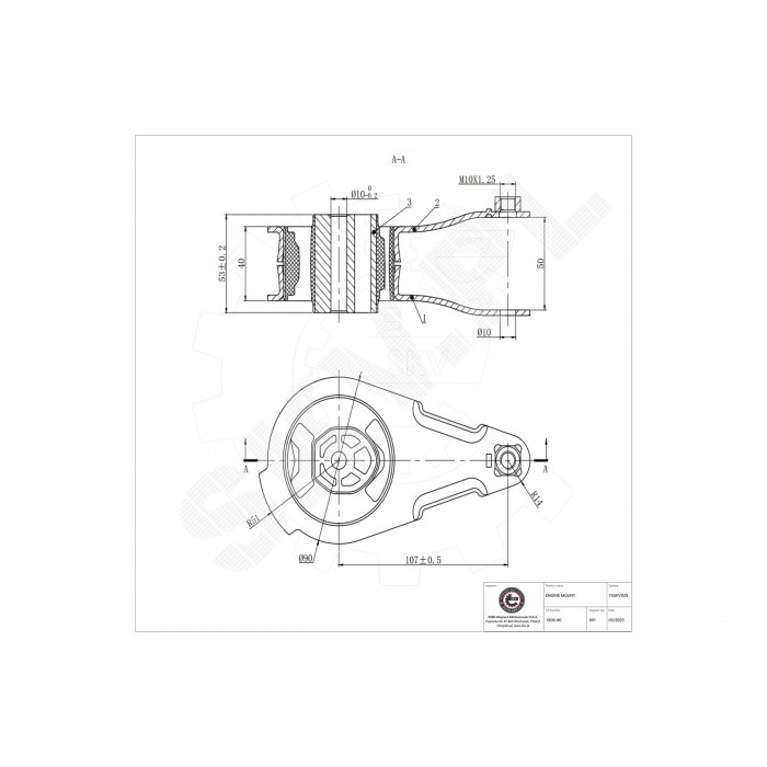 Support Moteur Arrière Pour Peugeot 307 308 3008 5008 RCZ Citroën C4