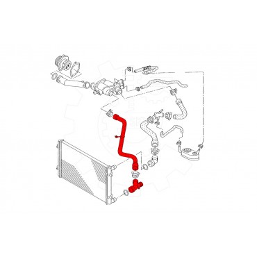 Durite d'Eau de Refroidissement Pour VW Audi Seat Skoda 1J0122051 1J0122051H