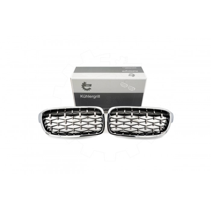 2 Grilles de Radiateur Pour BMW Série 3 F30, F80 F31 51137255411