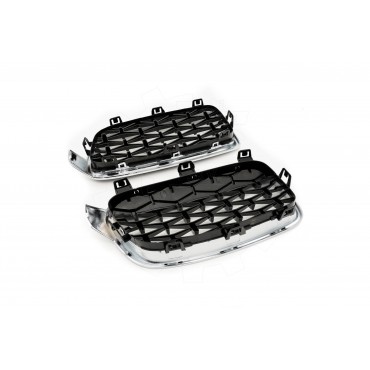 2 Grilles de Radiateur Pour BMW Série 3 F30, F80 F31 51137255411