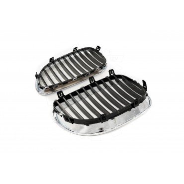 2 Grilles de Radiateur Pour BMW Série 5 E60 E61 51137027061 51137027062