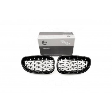 2 Grilles de Radiateur Pour BMW Série 5 E60 E61 51137027061 51137027062