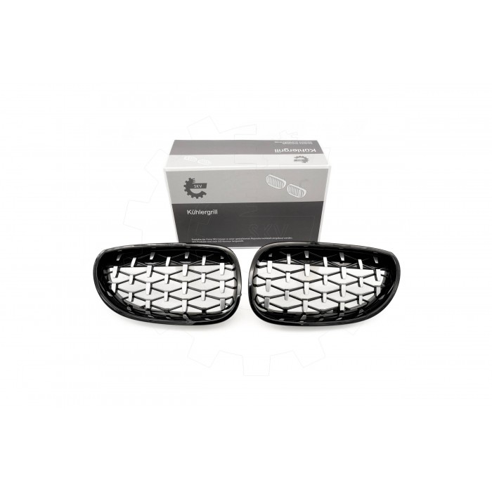 2 Grilles de Radiateur Pour BMW Série 5 E60 E61 51137027061 51137027062