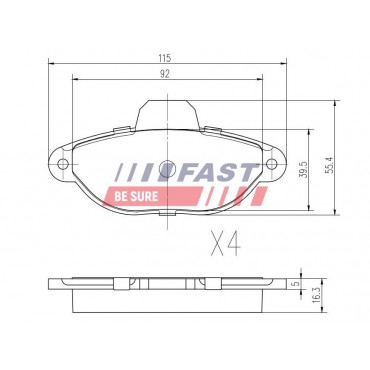 Kit Plaquette de Frein Avant Pour Fiat 500 Cinquecento Chevrolet Lancia 9948045