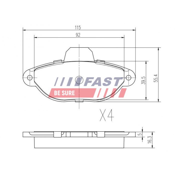 Kit Plaquette de Frein Avant Pour Fiat 500 Cinquecento Chevrolet Lancia 9948045
