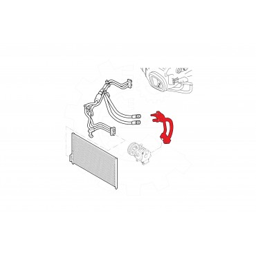 Tuyau de Clim Pour Fiat Grande Punto 51803076