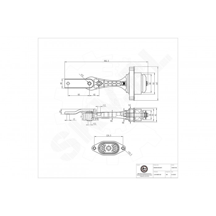Support Moteur Arrière Pour VW Audi Seat Leon Skoda 1J0199851AA 1J0199851AB