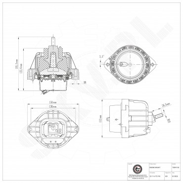 Support Moteur Pour BMW Série 1 E81 E82 E87 E88 3 E90 E91 E92 E93 22116773742