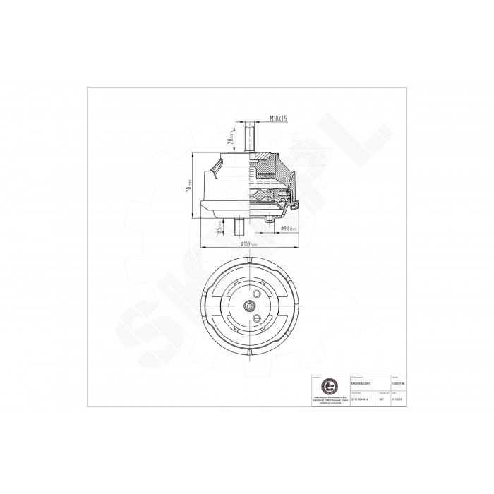 Support Moteur Droit Pour BMW Série 3 E46 Z4 E85 22111094814 22116771360