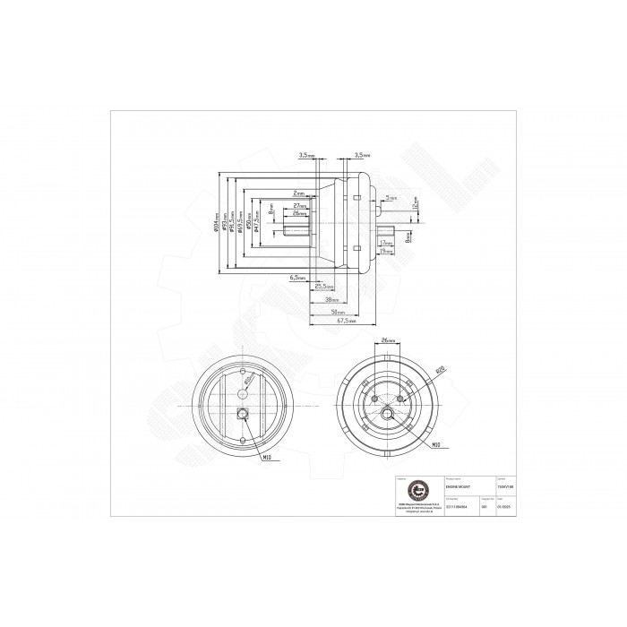 Support Moteur Pour BMW Série 5 E39 22114438631 22114438907 22114516677