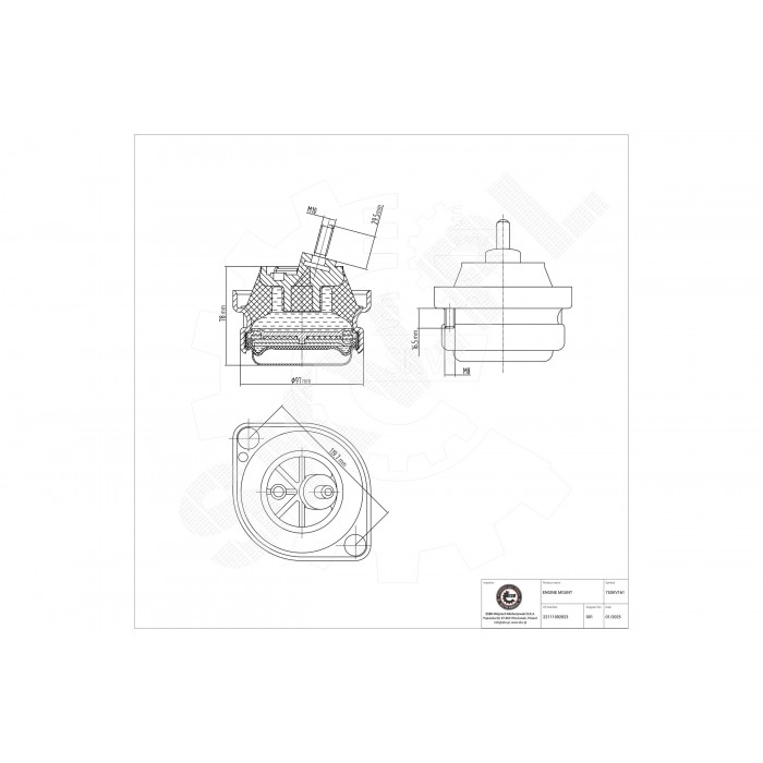 Support Moteur Gauche Pour BMW Série 5 E39 7 E38 22111092599 22111092823
