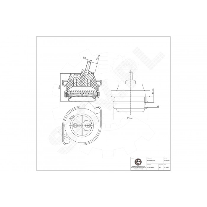Support Moteur Droit Pour BMW Série 5 E39 7 E38 22111092824 22111092896