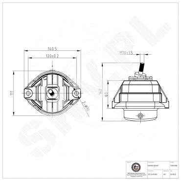 Support Moteur Droit Pour BMW Série 5 E60 E61 6 E63 E64 22116761092 22116770726