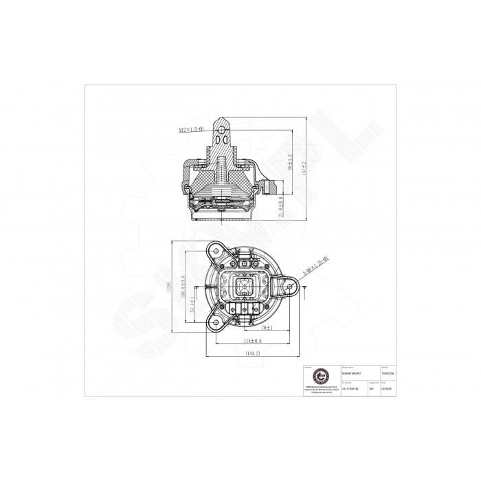 Support Moteur Gauche Pour BMW Série 5 F07 F10 F11 22116785601 22117935149