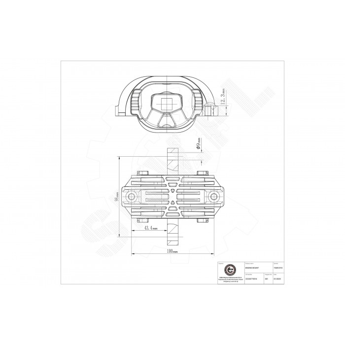 Support Moteur Arrière Pour BMW Série 5 F10 F11 22326775916