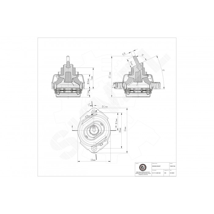 Support Moteur Droit Pour BMW X3 E83 22113400342 22113421300