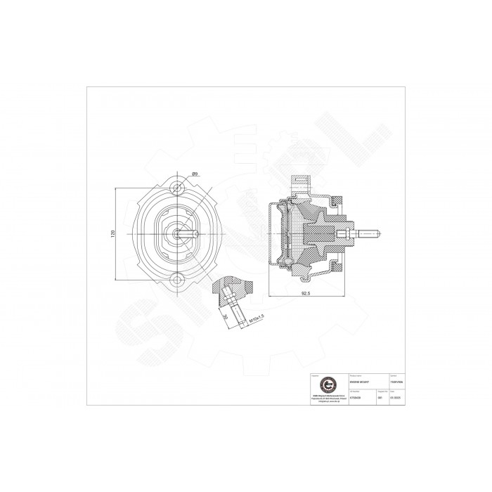 Support Moteur Avant Pour BMW X5 E53 22116758430 22116770794 6758430 6770794