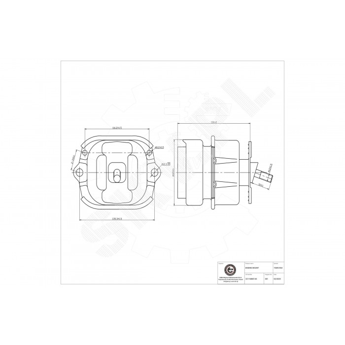 Support Moteur Gauche Pour BMW X5 E70 F15, F85 X6 E71, E72 F16, F86 22116778191