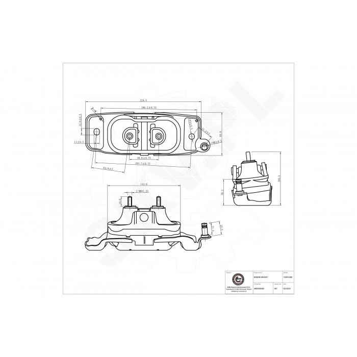 Support Moteur Droit Pour VW Chrysler Dodge 7B0199555 4880492AA 4880492AB