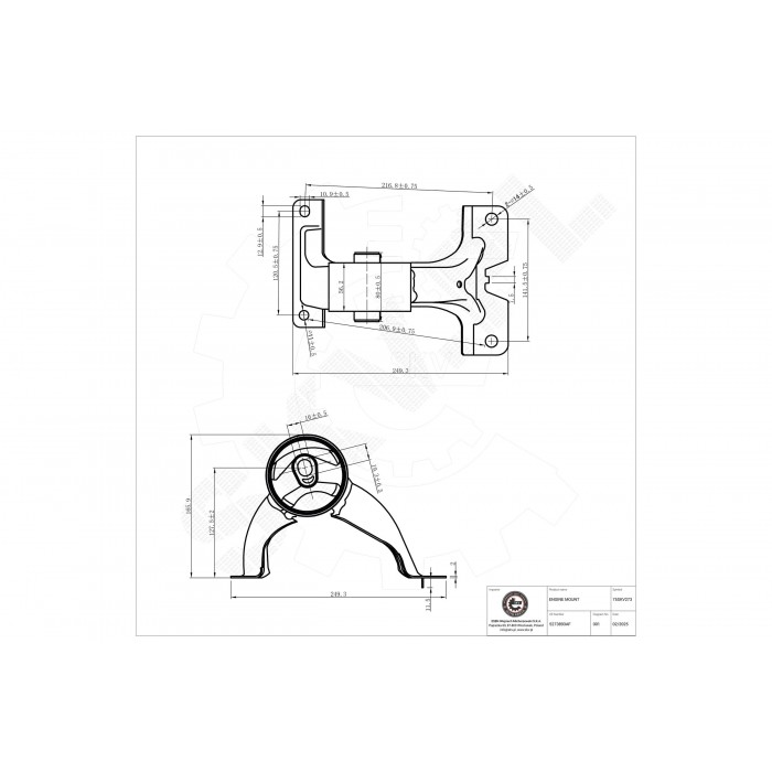 Support Moteur Arrière Pour Chrysler Grand Voyager V 5273893AF