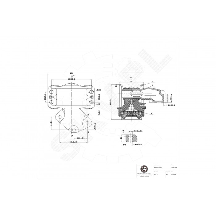 Support Moteur Droit Pour Peugeot Citroën Berlingo C4 DS 1807EV 1807GF 1807X2