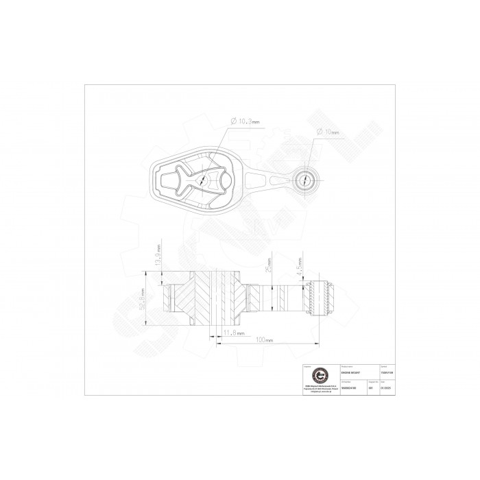 Support Moteur Arrière Pour Peugeot Citroën C3 C4 DS3 DS 9688824180