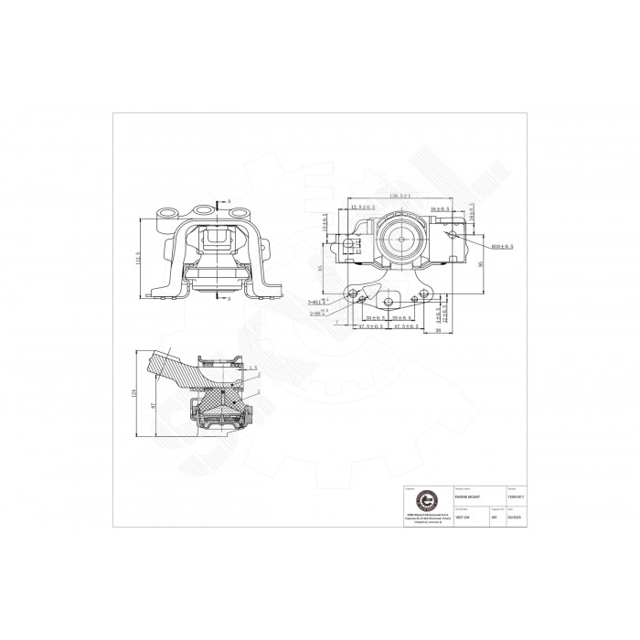 Support Moteur Droit Pour Peugeot 207 Opel Citroën C-Elysee C3 C4 DS3 DS 1807GW