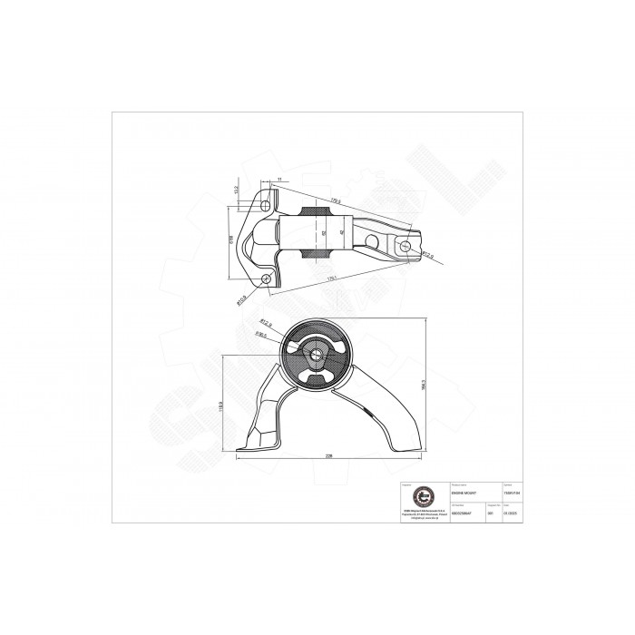 Support Moteur Arrière Pour Dodge Caliber Jeep Compass 68032586AF