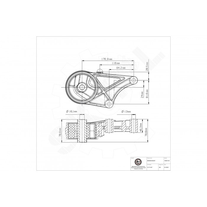 Support Moteur Avant Pour Opel Fiat Saab Vauxhall 5684647 51771437 13126584