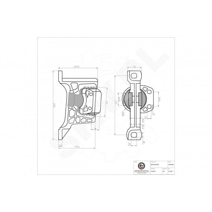Support Moteur Droit Pour Ford C-Max II Focus III Volvo C30 S40 II V40 V50