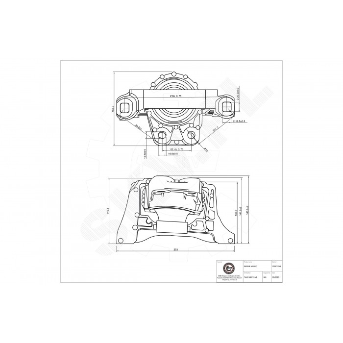 Support Moteur Droit Pour Ford C-Max II Focus III Kuga I Volvo S40 II V50