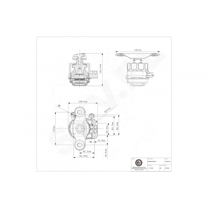 Support Moteur Droit Pour Ford Mondeo III 1117880 1152785 1212003 1213618