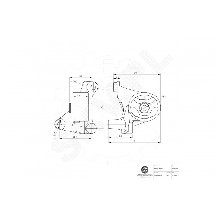 Support Moteur Avant Pour Honda Civic VI VII Stream 50840S5A000 50840S5A010