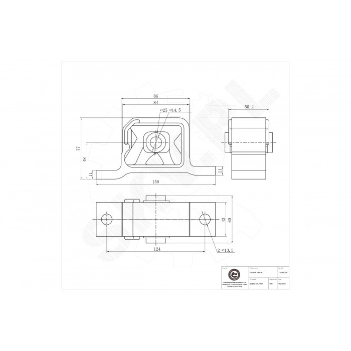 Support Moteur Avant Pour Honda Civic VII CR-V II Stream 50840S7C980