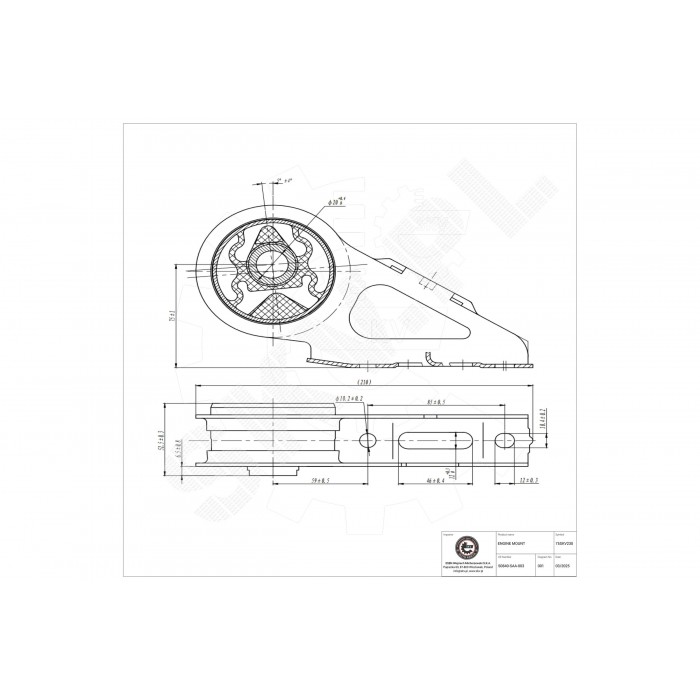 Support Moteur Gauche Pour Honda Jazz II III 50840SAA003