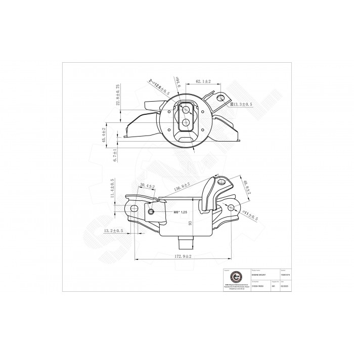 Support Moteur Gauche Pour Hyundai Accent III IV V Solaris A Trois Volumes Kia