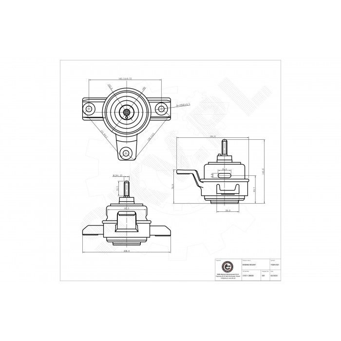 Support Moteur Droit Pour Hyundai ix55 Santa Fé II 218112B000