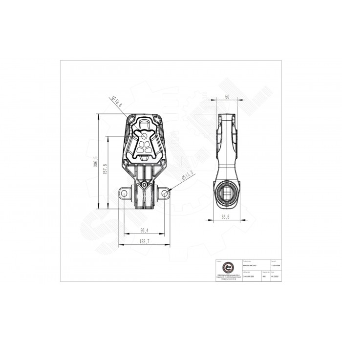 Support Moteur Arrière Pour Mercedes-Benz CLA Classe A B GLA 2462401209
