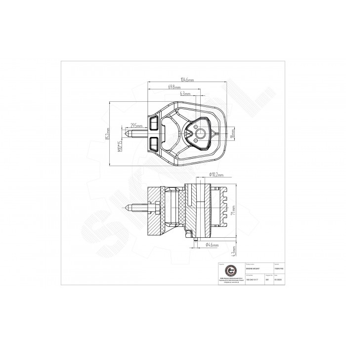Support Moteur Avant Pour Mercedes-Benz Classe A B 1692401017 1692401317