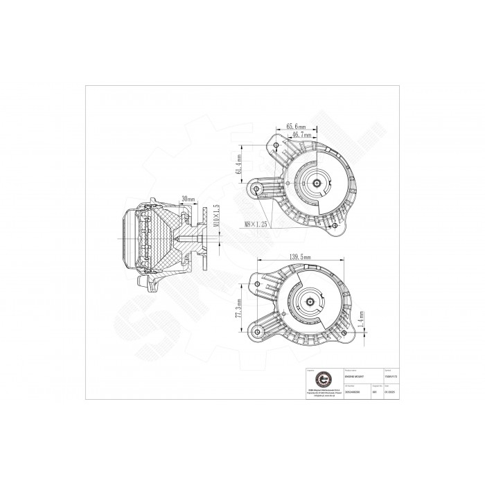 Support Moteur Gauche Pour Mercedes-Benz Classe C T-Model E 2052400200