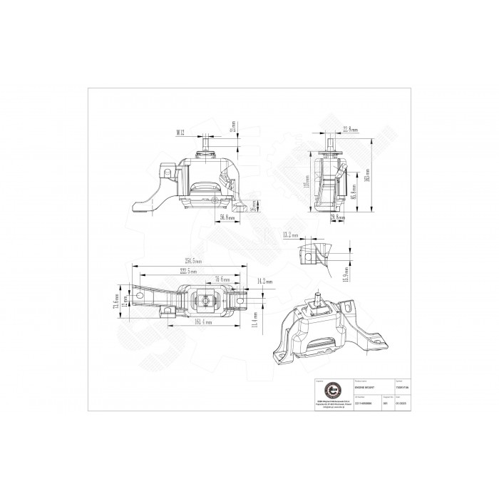 Support Moteur Avant Droit Pour Mini Mini 22114050886 22116782374